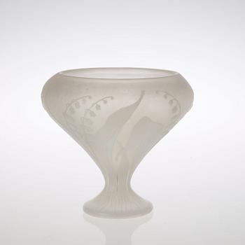 A Karl Lindeberg Art Nouveau cameo glass vase, Kosta.