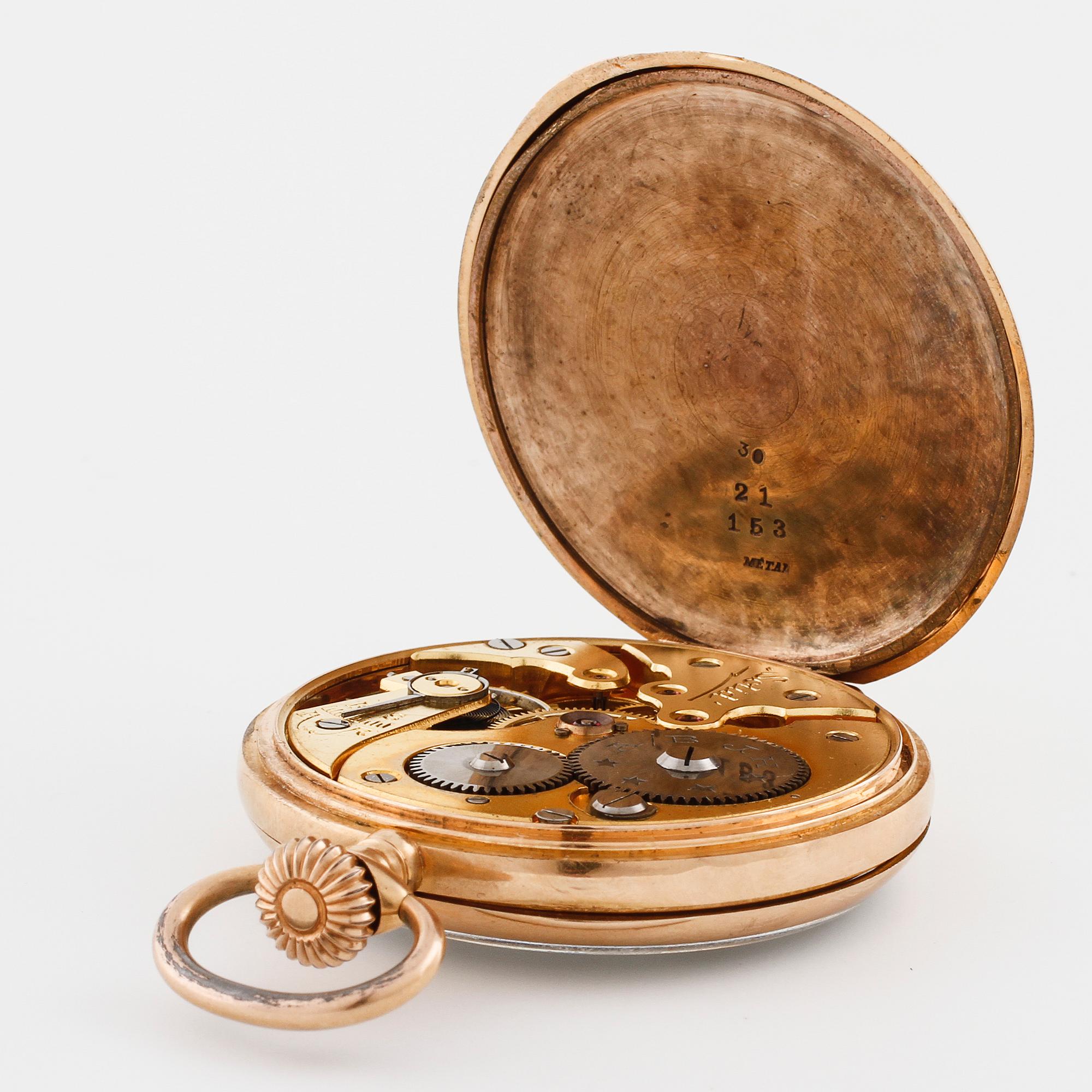 POCKET WATCH, clcockwork marked "Solid", 42 mm.