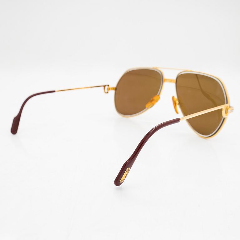 Cartier, a pair of 1980s 'Vendôme Louis' sunglasses.
