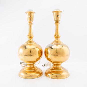 Table lamps a pair Aneta Växjö late 20th century.