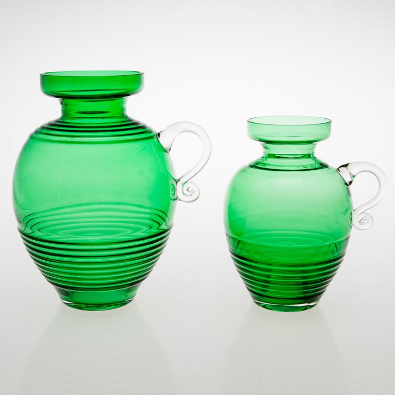 TAMARA ALADIN, A set of four 'Kleopatra' glass vases, Riihimäen Lasi, 1970-73. The series designed in 1969.