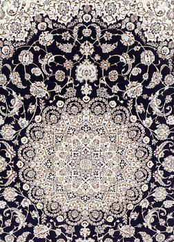 Matta, Nain part silk s.k 6LAA, ca 314 x 259 cm.