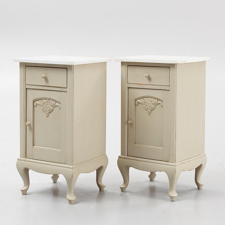 Sängbord, ett par, tidigt 1900-tal.