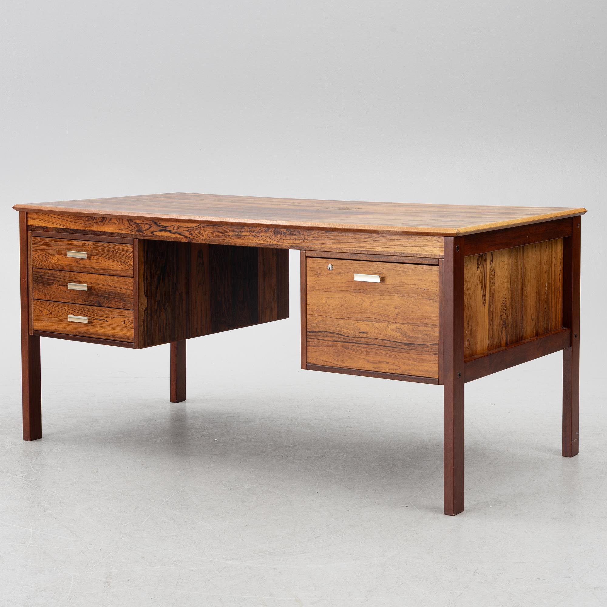 A rosewood writing desk, Averskogs möbelfabrik, Lammhult, 1970's.