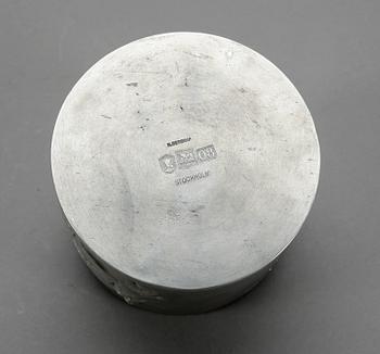 TOBAKSBURK, tenn, Herman Bergman Konstgjuteri, Stockholm 1940.