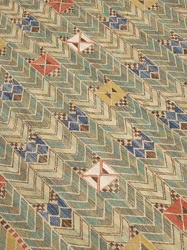 DRAPERI. "Rågen". Inplock på linnebotten. 232 x 168,5 cm. Signerat AB MMF.