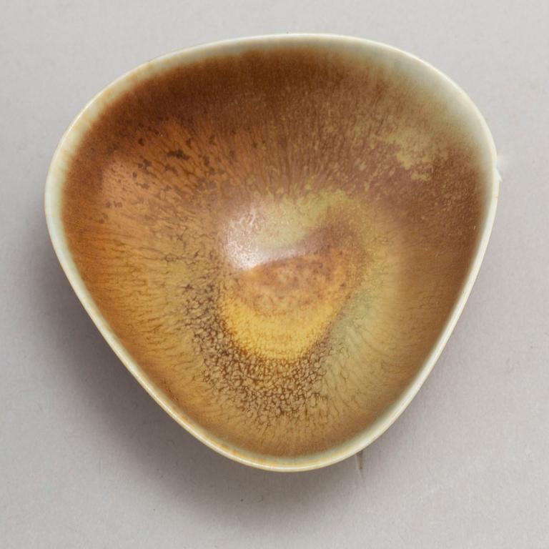 BERNDT FRIBERG, vaser 2 st och miniatyrskål, stengods, Gustavsbergs studio.