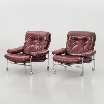 A pair of armchairs, late 20th century,