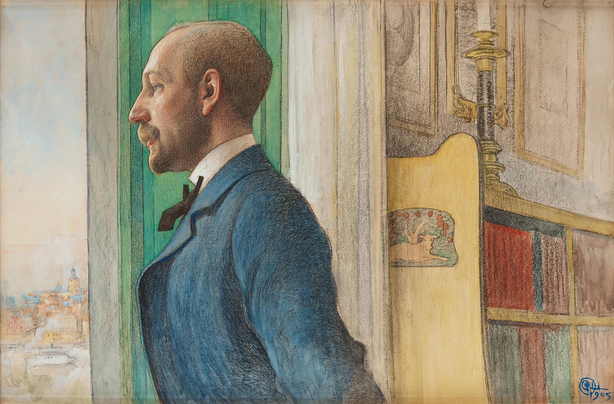 Carl Larsson, "Porträtt av skriftställaren Carl G. Laurin" (Portrait of the Author Carl G. Laurin).