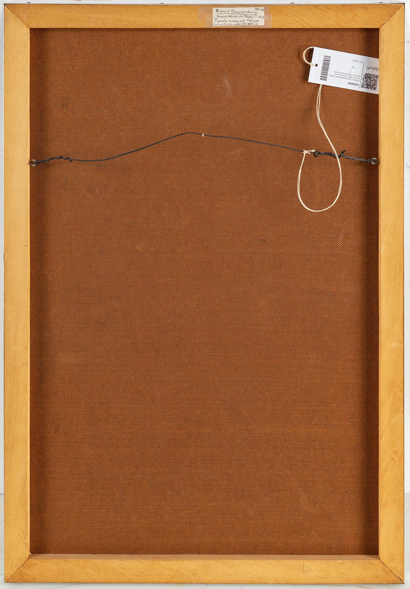 ROBERT RAUSCHENBERG, offset litografi, 1963, signerad med blyerts och numrerad 17/200.