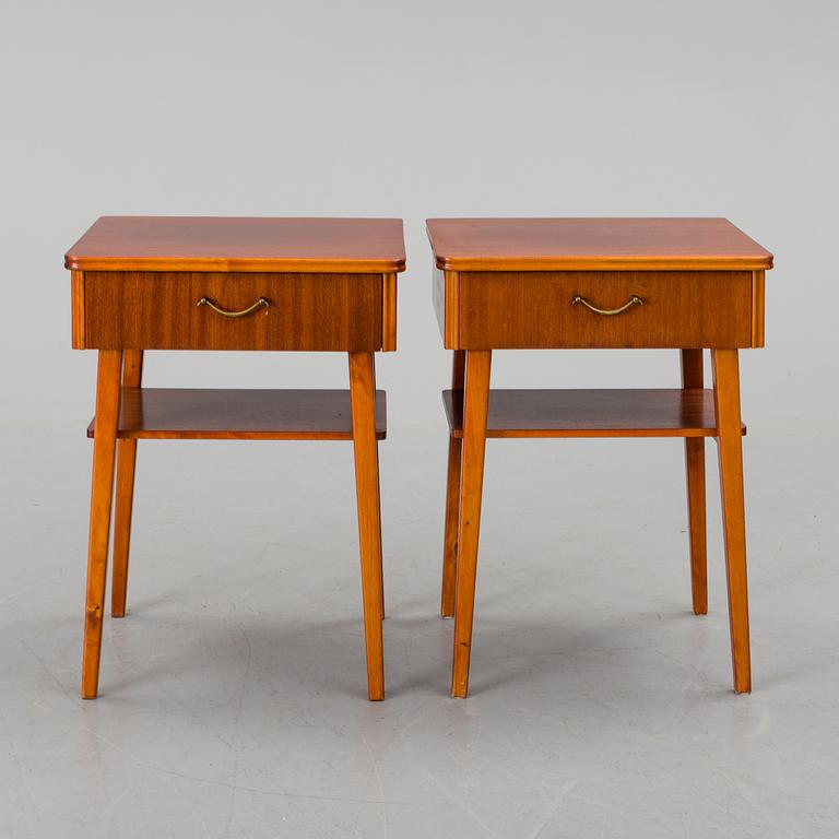 A pair of bedside tables, probably 1950s.