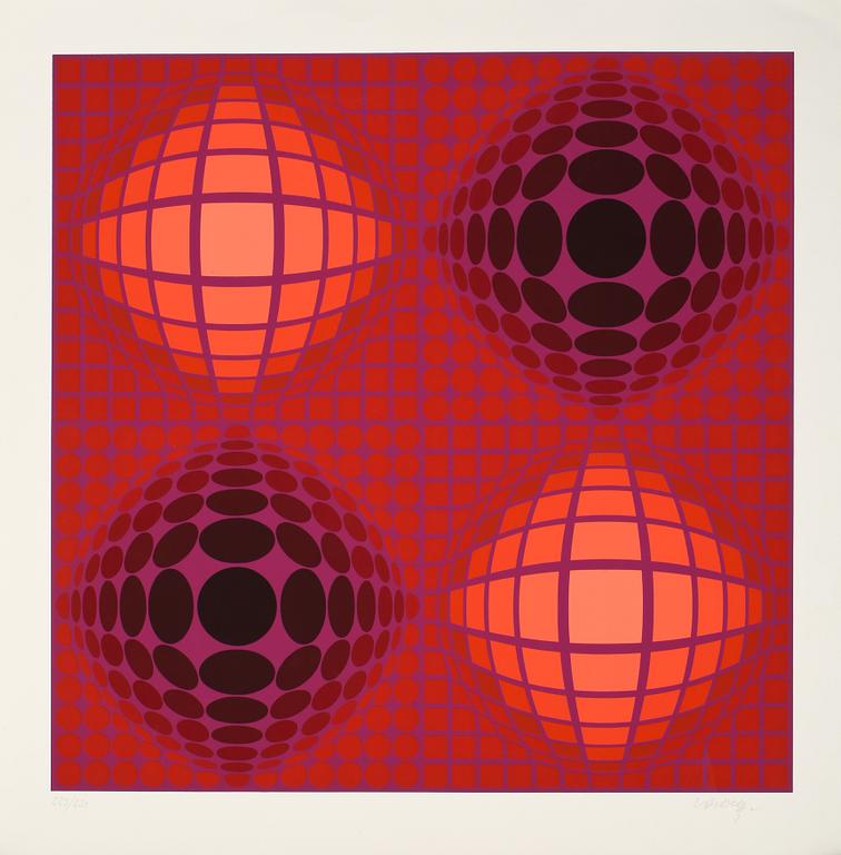 VICTOR VASARELY, färgseriegrafi, signerad och numrerad 225/250.