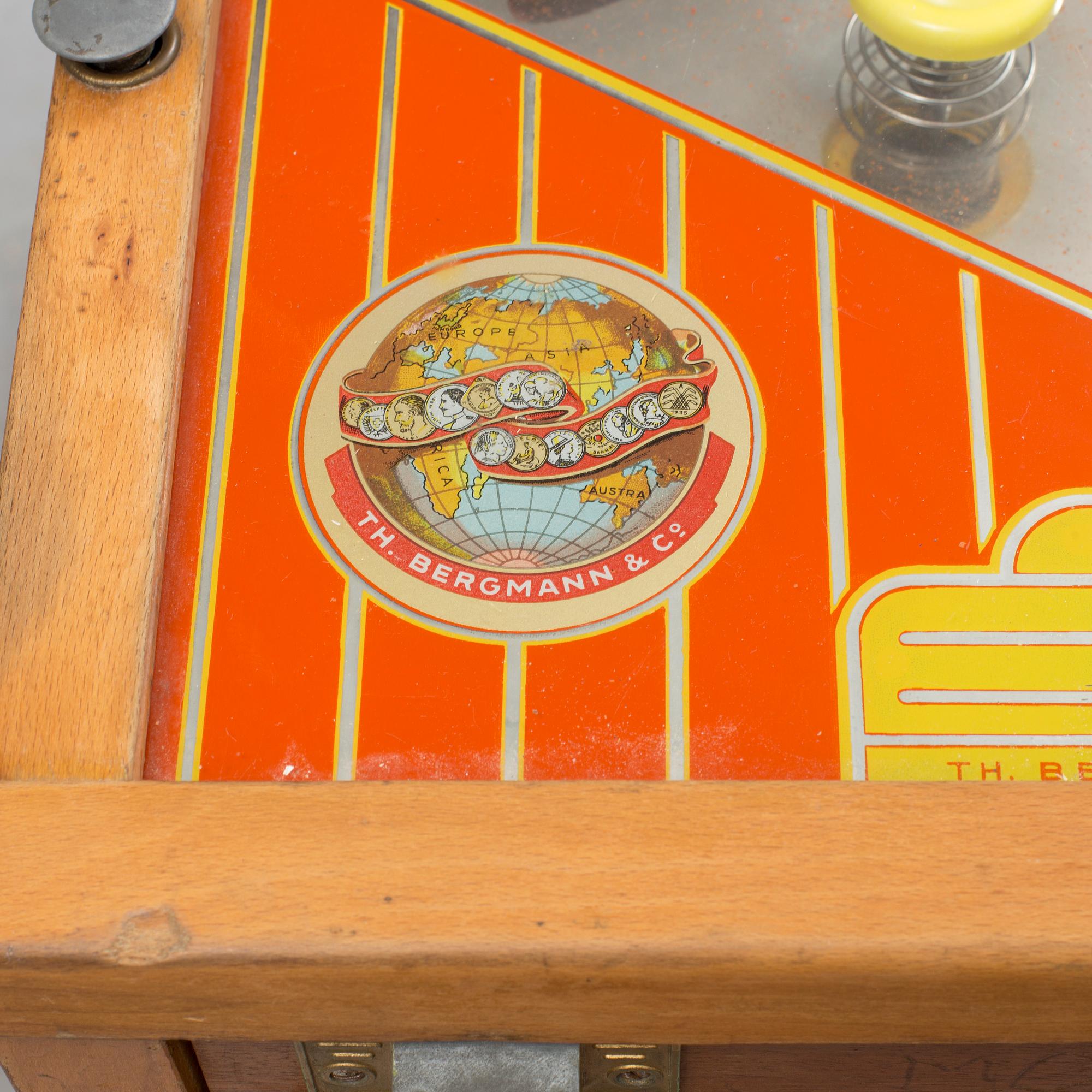 FLIPPERSPEL, Bergmann Company, Hamburg, 1950-tal.