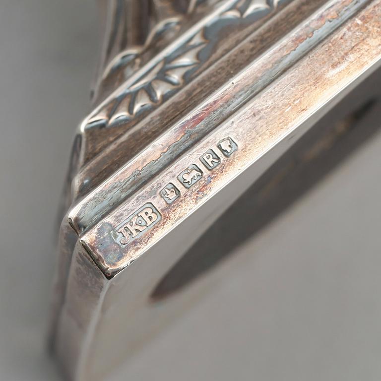 LJUSSTAKAR, 1 par, silver, Sheffield 1884.