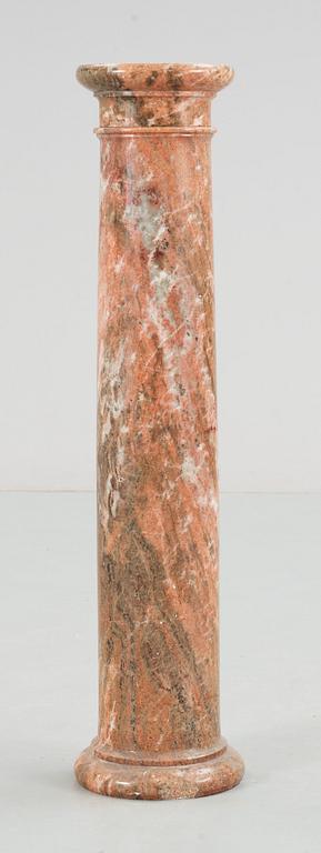 PIEDESTAL/KOLONN, marmor, rosa, 1900-tal.