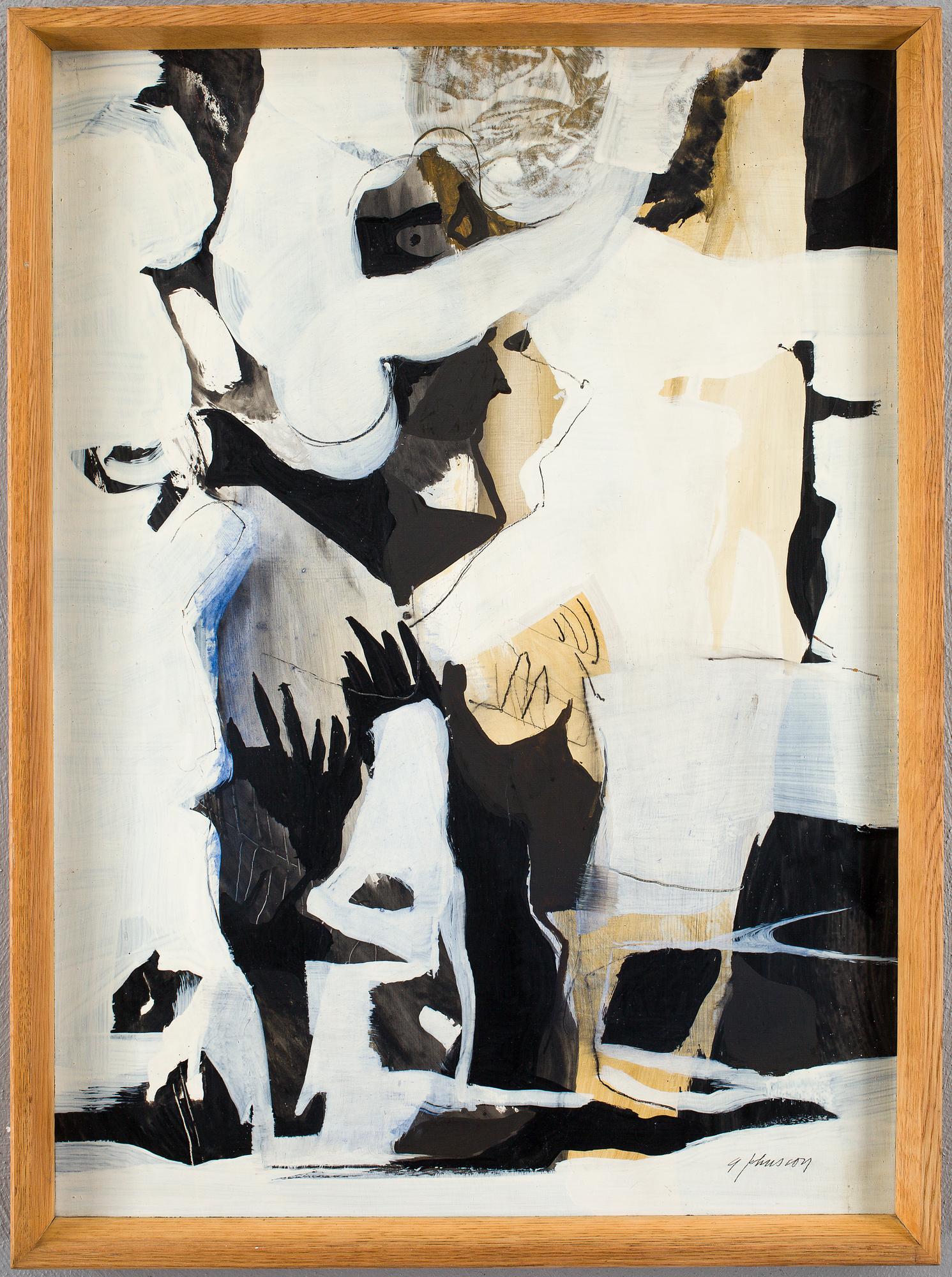 GUNNAR JOHNSSON, olja på pannå. Signerad.