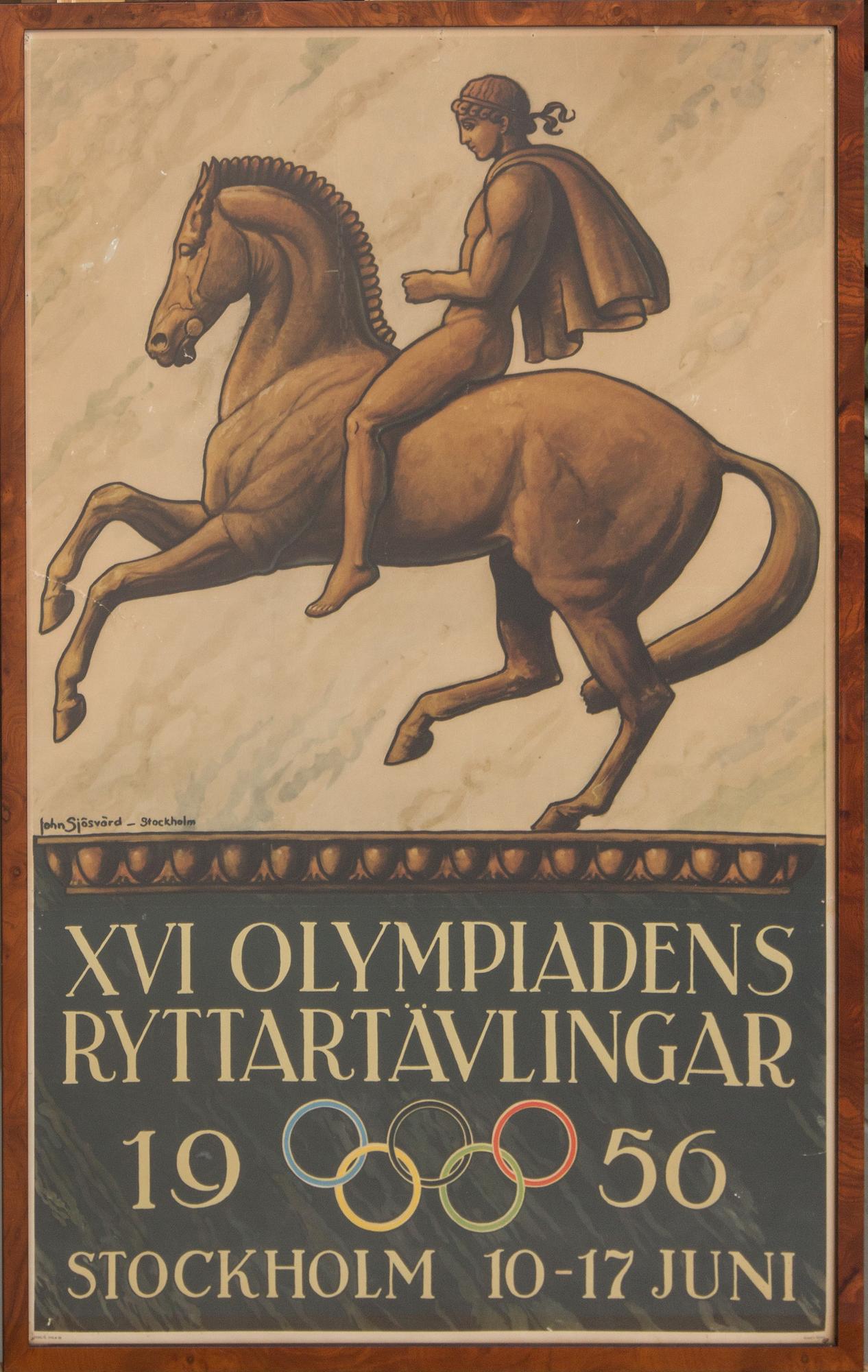 JOHN SJÖSVÄRD, litografisk affisch, märkt Esselte Sthlm 55 i trycket.