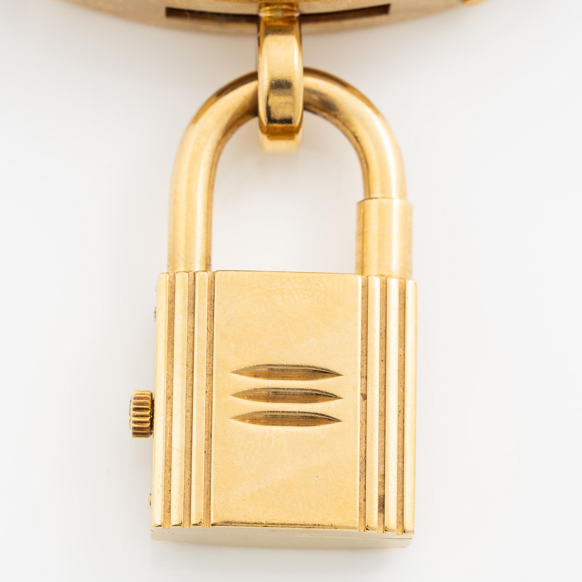 Hermès, armbandsur, "Kelly Lock", 20 x 20 (37,5) mm.