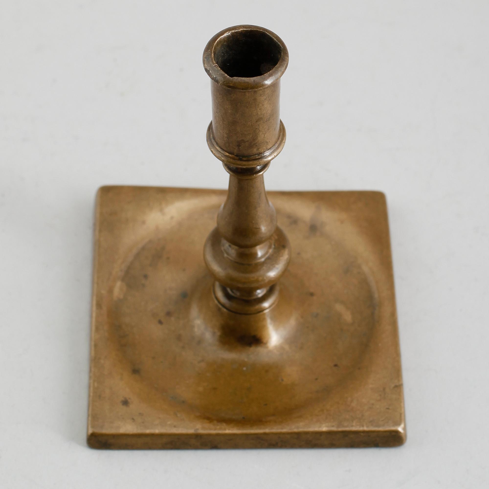 LJUSSTAKE, mässing, 1600-/1700-tal.
