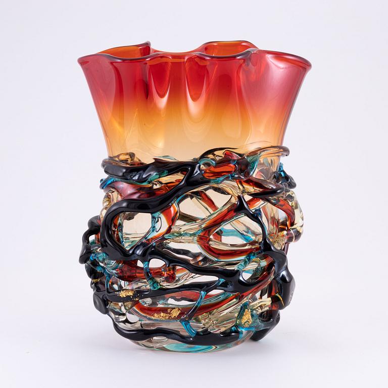 A Murano glass vase, Italy.