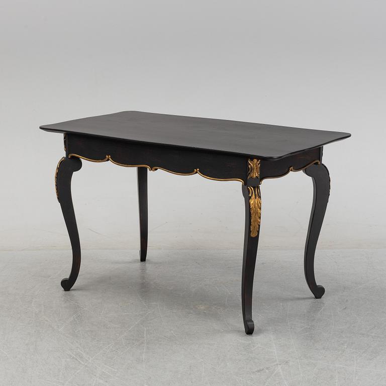 A painted desk with later parts, late 19th Century.