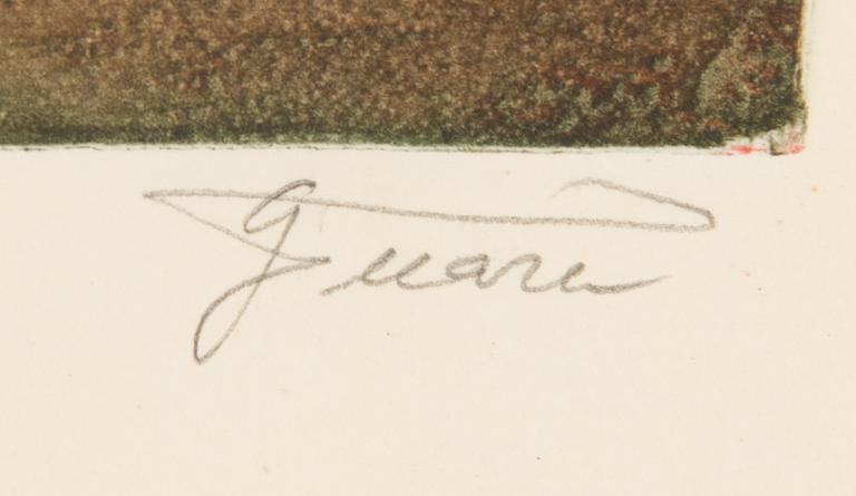 Gita Teearu, etsaus, signeerattu.