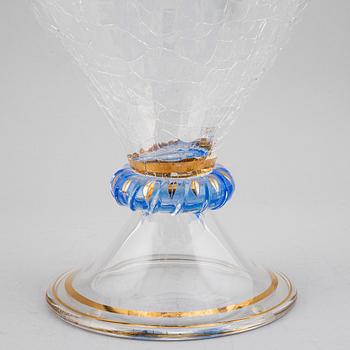 MONICA BACKSTRÖM, lockpokal, glas, signerad, Kosta Boda.