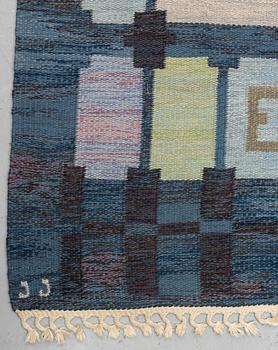 Judith Johansson, a carpet, "Spise Hall", flat weave, 275 x 224 cm. Signed JJ.