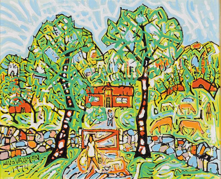 Uno Vallman, Vid gården.