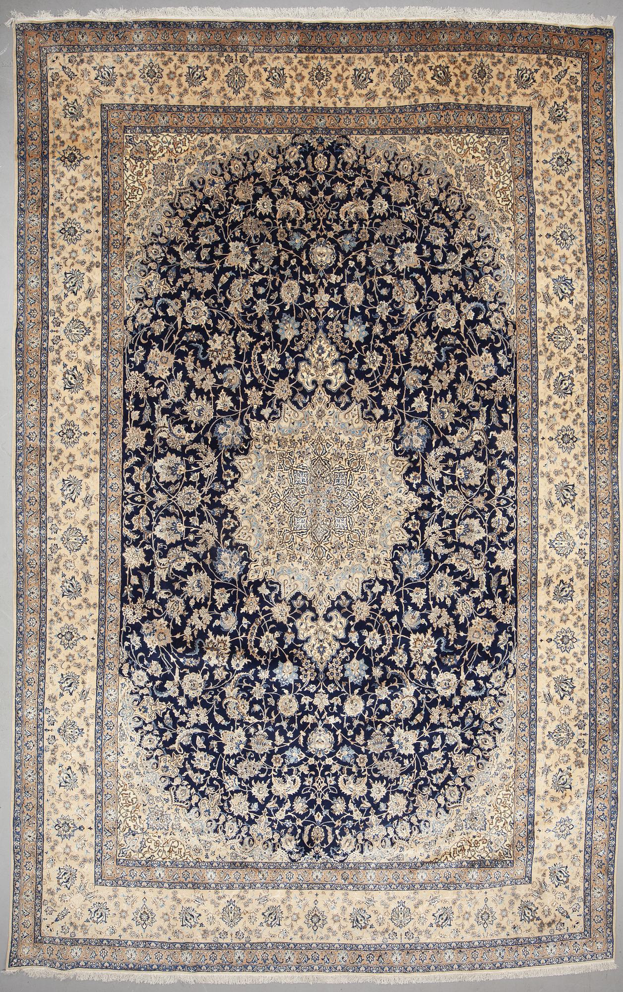 A carpet, Nain, sk 9 LAA, part silk, ca 565 x 360 cm.