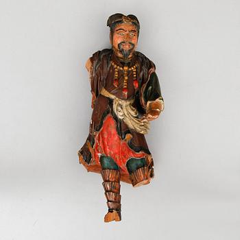 FIGUR, målat trä, sannolikt Japan, 1800-/1900-tal.