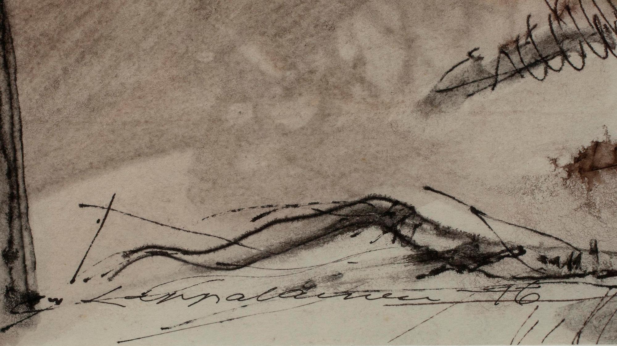 MAUNO LAPPALAINEN, akvarell samt tusch, sign. och dat. -76.