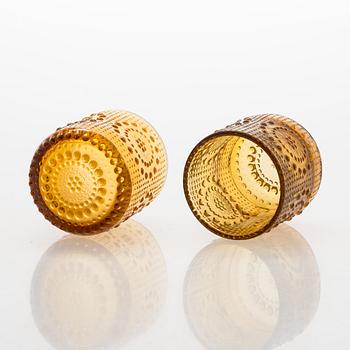 Nanny Still, servisdelar, 19 st, glas, "Grapponia", Riihimäen Lasi, Finland. Serien formgiven 1968.