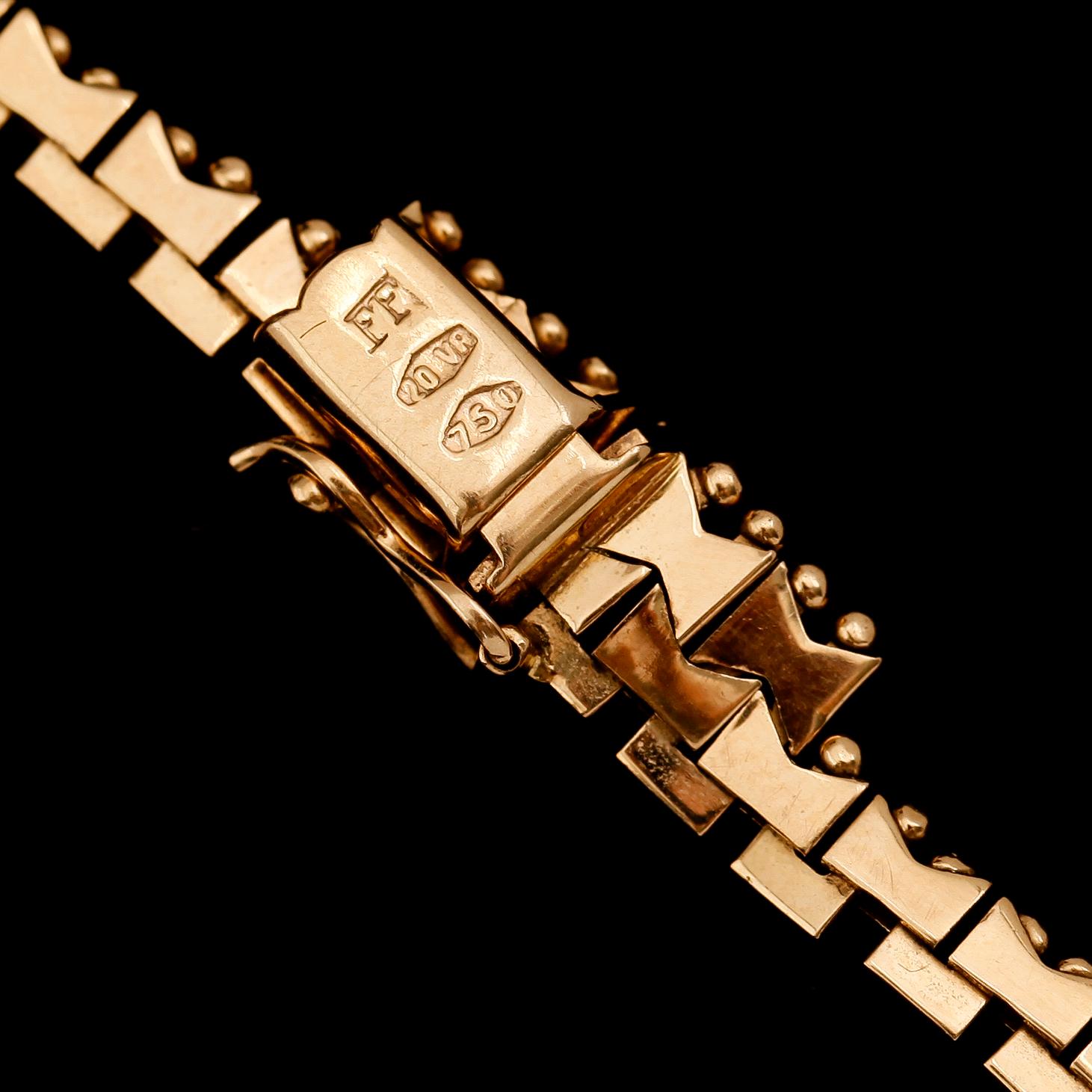 COLLIER, 18 k guld. Vikt 25 g.