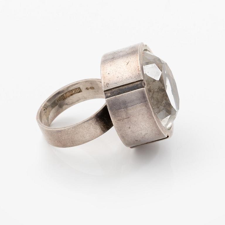 Ring, silver with rock crystal, Finland.