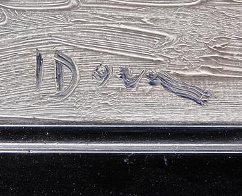 OKÄND KONSTNÄR, olja på pannå, bär sign. Dat 1923 á tergo.