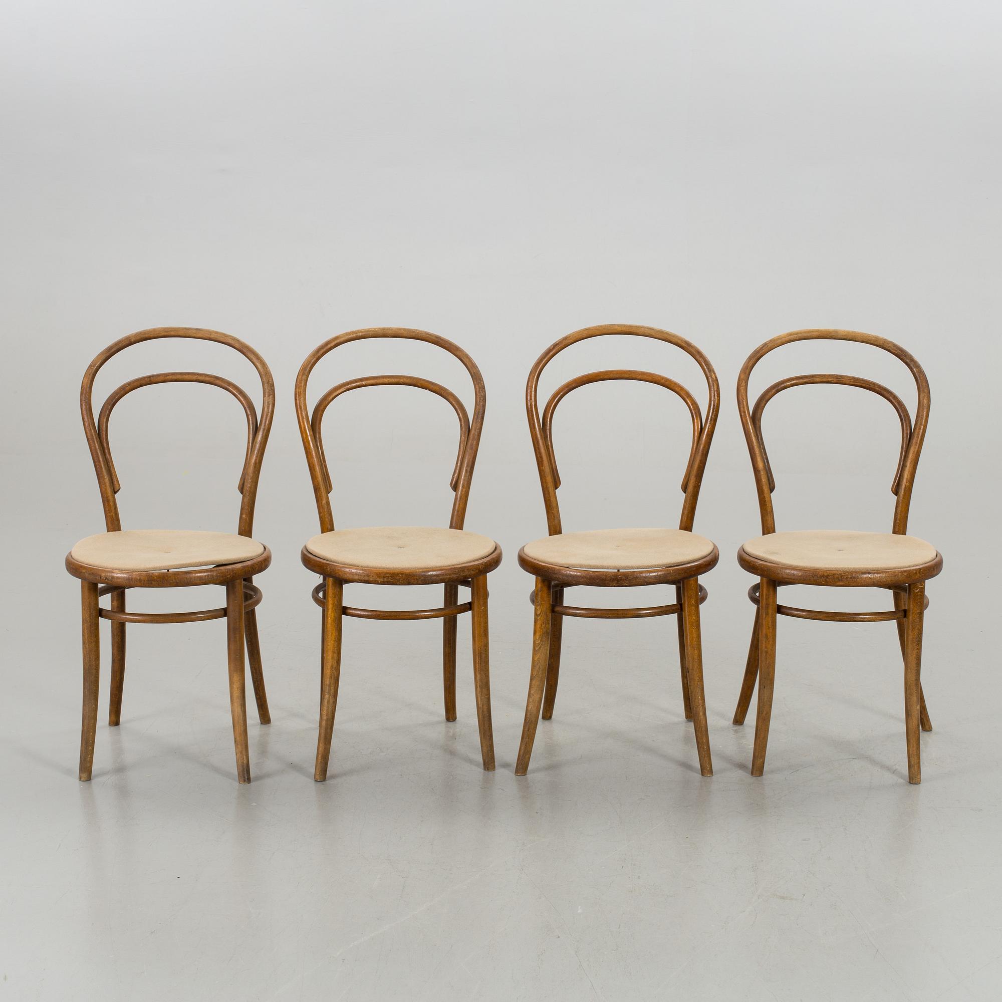 STOLAR, 4 st, Thonet-stil, 1900-talets första hälft.