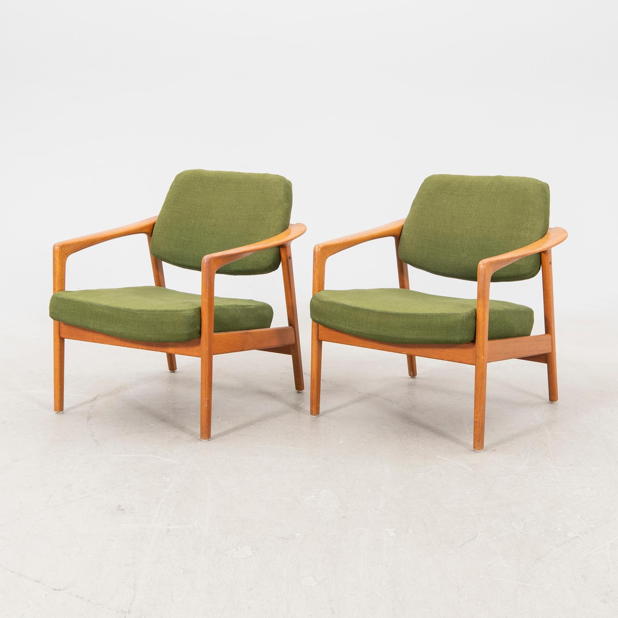 Folke Ohlsson, fåtöljer, ett par, "Ascot", Dux, 1960-tal.