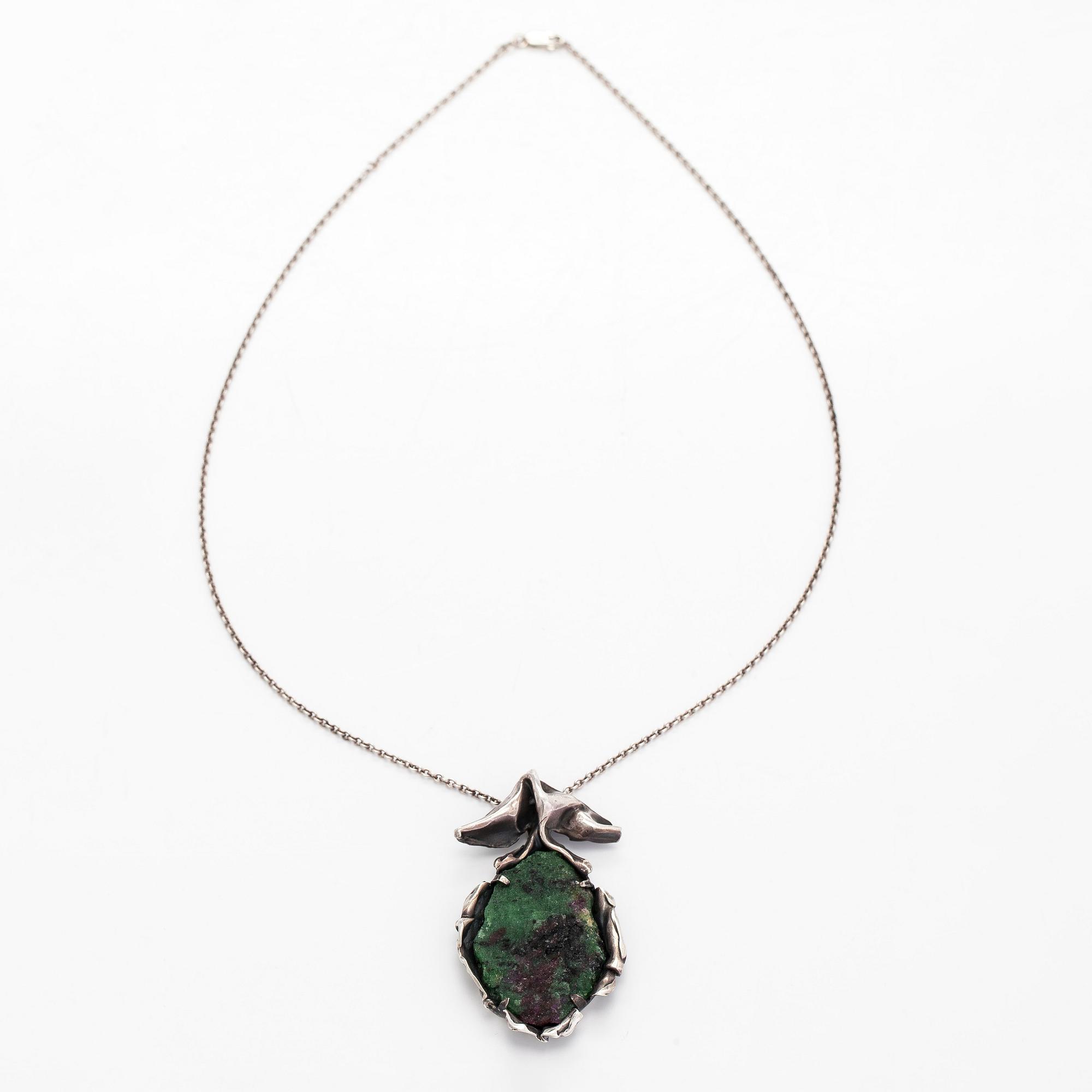 Reino Saastamoinen, hänge, zoisit, silver, 1975.