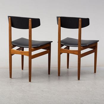 Six teak chairs, Denmark, 1960's.