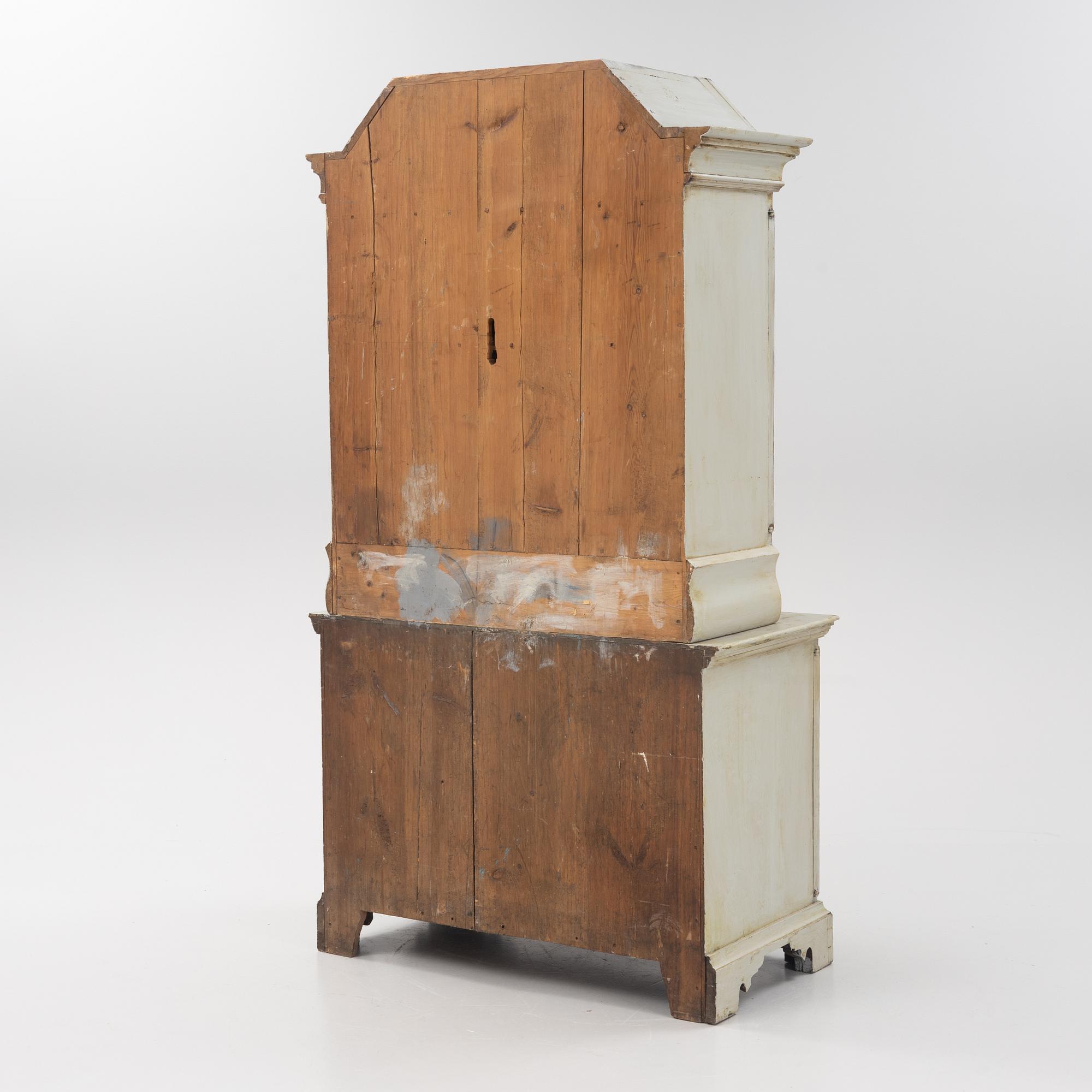 A painted cabinet, 19th Century.
