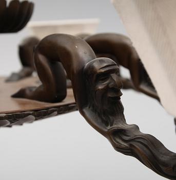 TAKKRONA, bronserad metall, 1930/40-tal. Höjd ca 40 cm.