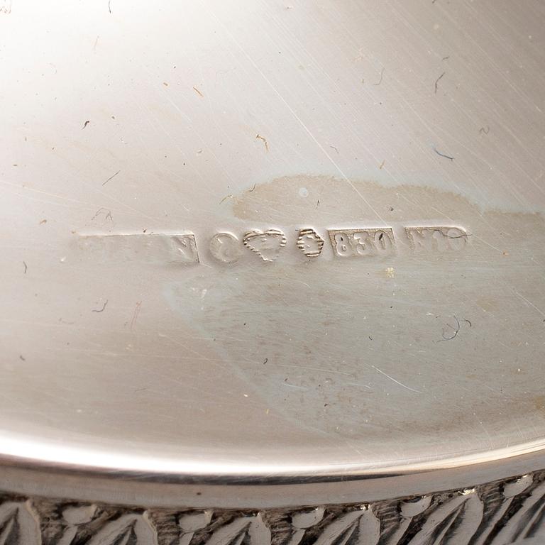 Four silver candle sticks, Göteborg, 1980's.