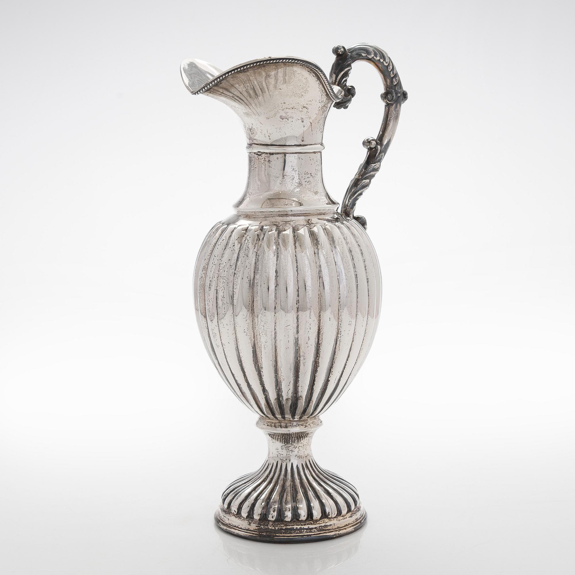 A Spanish silver ewer, 20th century.