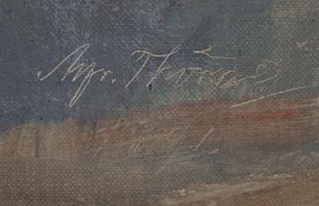ALFRED THÖRNE, olja på duk, signerad och daterad 1891.