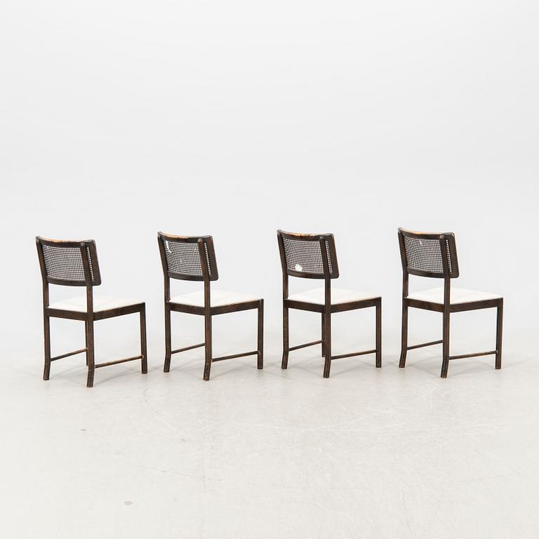 Axel Einar Hjorth, a set of four 'Bertil' dining chairs for NK (Nordiska Kompaniet), Sweden 1930s.