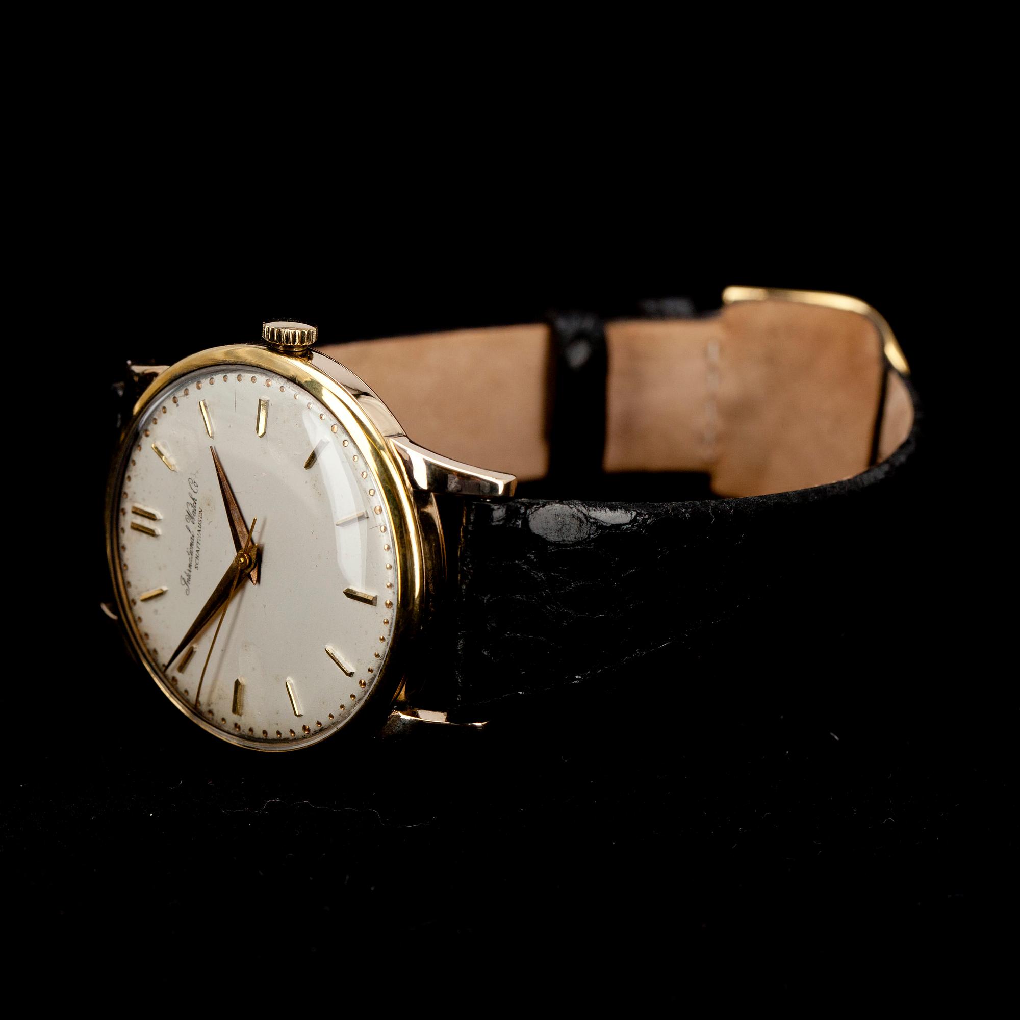 ARMBANDSUR, herr, IWC, guld 18K. 1950-tal.