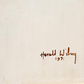 HARALD WIBERG, olja på pannå, signerad och daterad 1971.