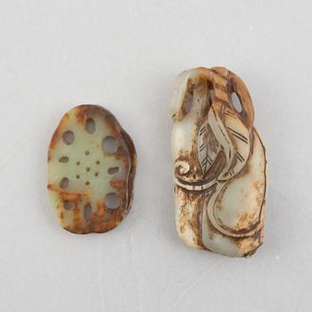 A group of five Chinese stone charms, 20th century.