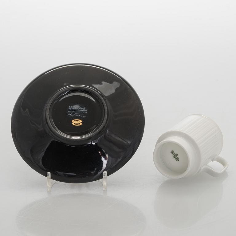 Tapio Wirkkala, a 7-piece porcelain 'Variation' espresso service Rosenthal, Studio-line, Germany.